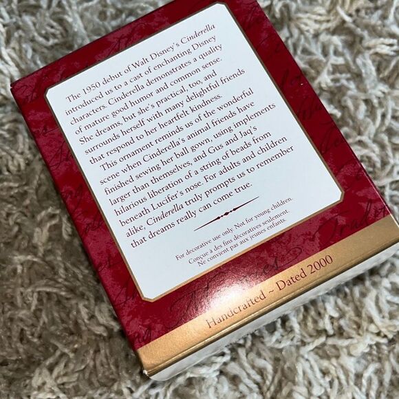 NEW Hallmark Keepsake Dressing Cinderella Blue Bird Disney 2000 Ornament  SEALED - Picture 2 of 12